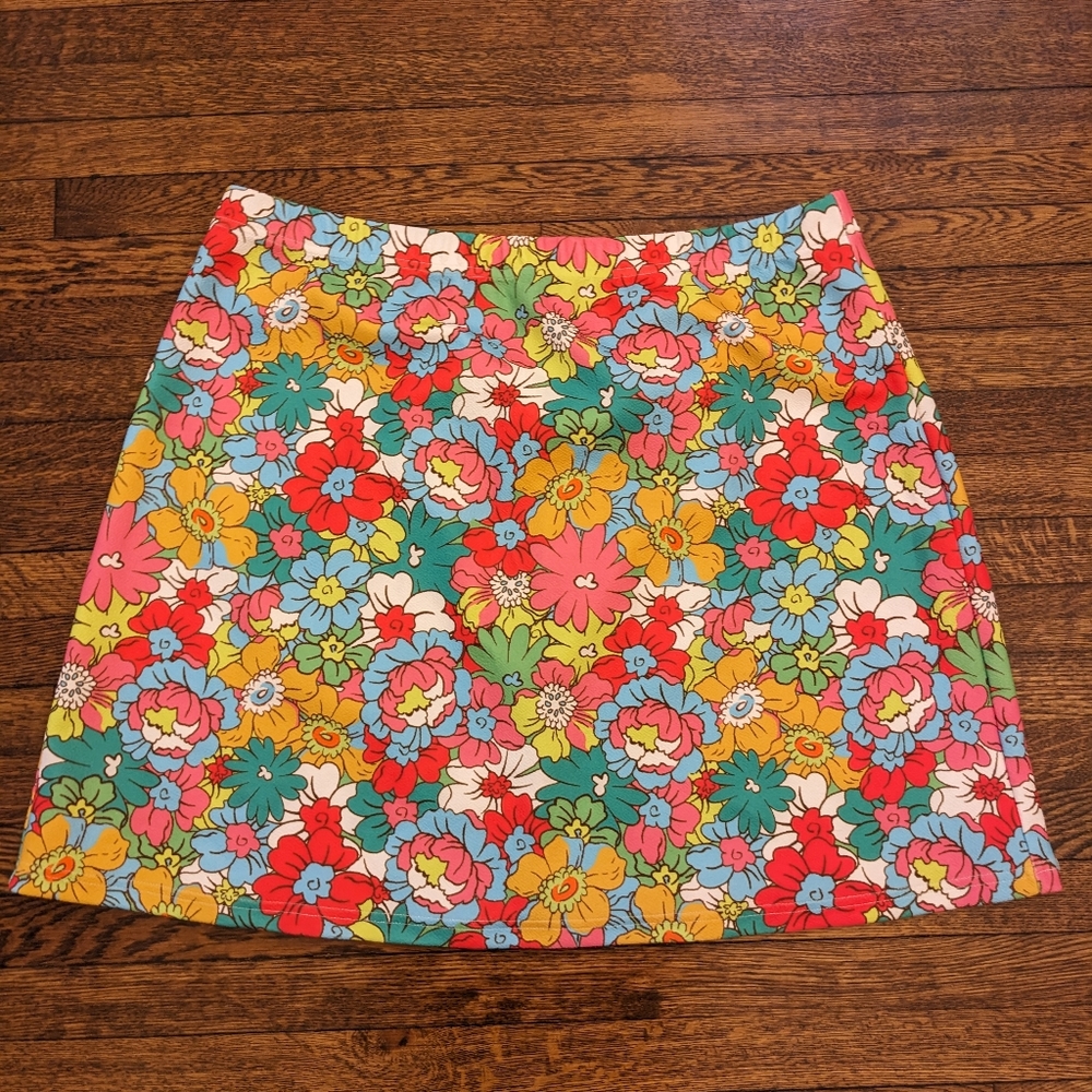 Retro floral skirt